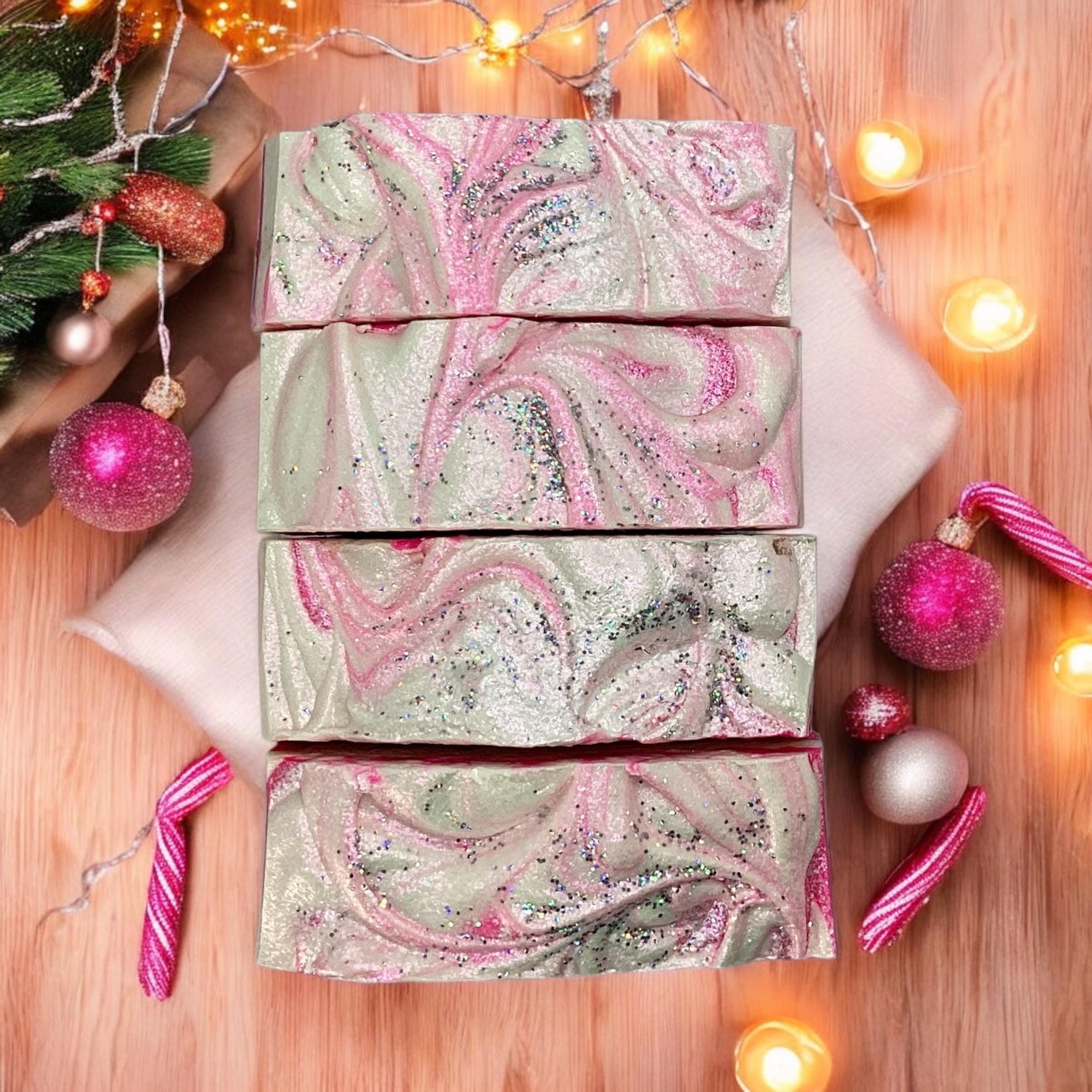 Sleigh All Day Soap-Christmas Mint Chocolate Scented Bar Soap, Santa's Sleigh, Holiday Stocking Stuffer, Festive Bath Gift