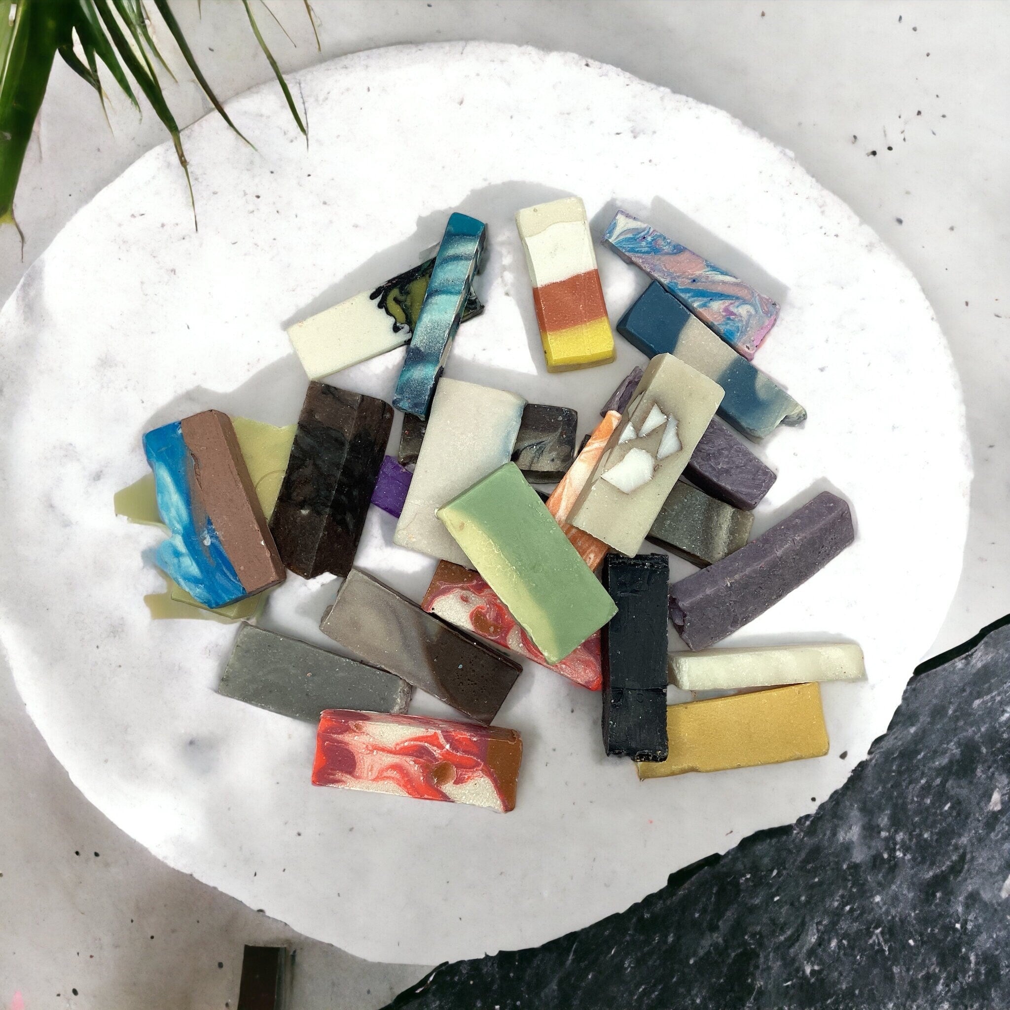 Soap Samples Goody Bag-Variety Pack Scented Soap Swatches, Mixed Scented Trial Sized Soaps, Party Gift Bag, Travel + Camping Soaps