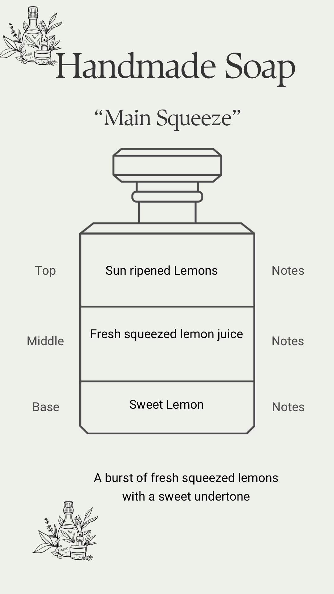 Main Squeeze Soap-Lemon Scented Body Bar Soap, Summer Lovers, Citrusy Scented