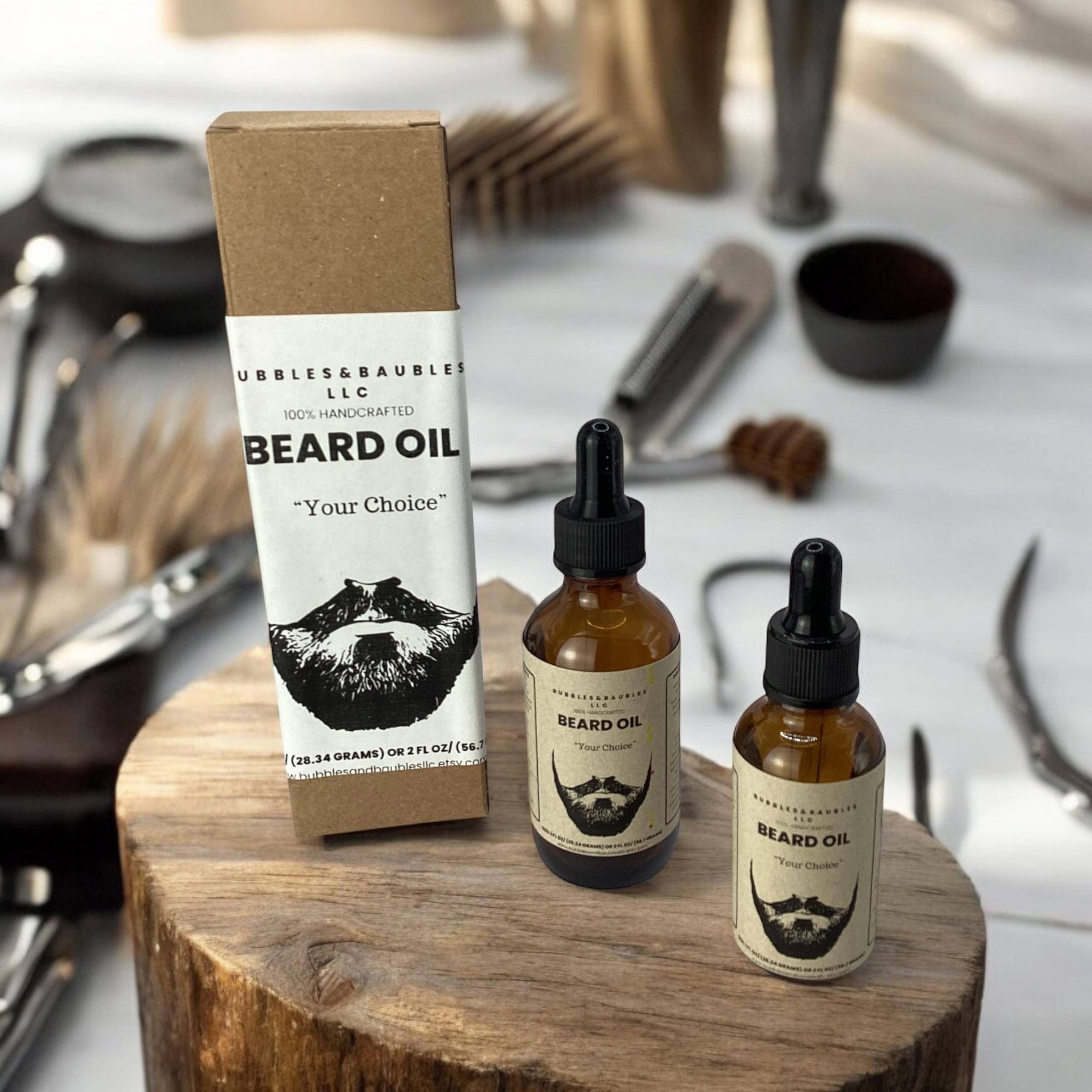 Handmade Gentleman's Pleasure Beard Oils-Men's 38 variety scented beard oils, With Vitamin E, Masculine Skincare, Barber's, Hair Oil