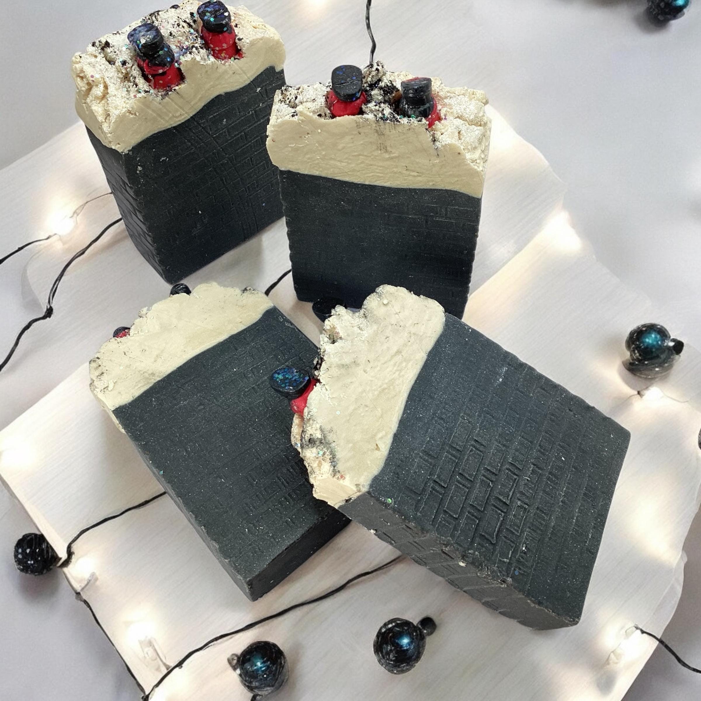 Sooty Santa Handmade Soap-Santa Chimney Bar Soaps, Christmas Eve Bath Gift, Unique+ Novelty Gift