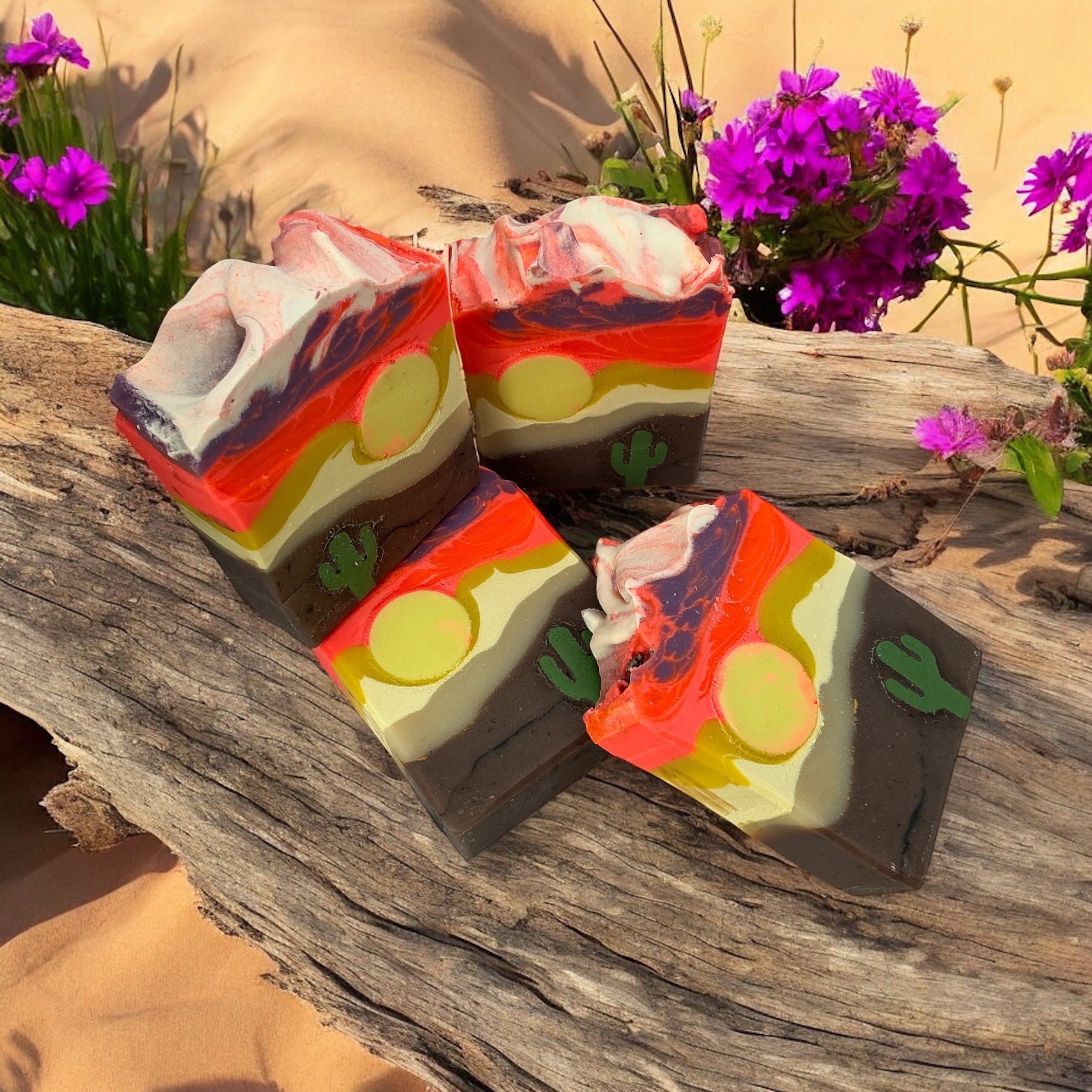 Mojave Mornin Soap-Natural Desert Inspired Soap, Southwestern Aesthetic, Cactus Desert Bath Decor, Dual Scented Body Wash