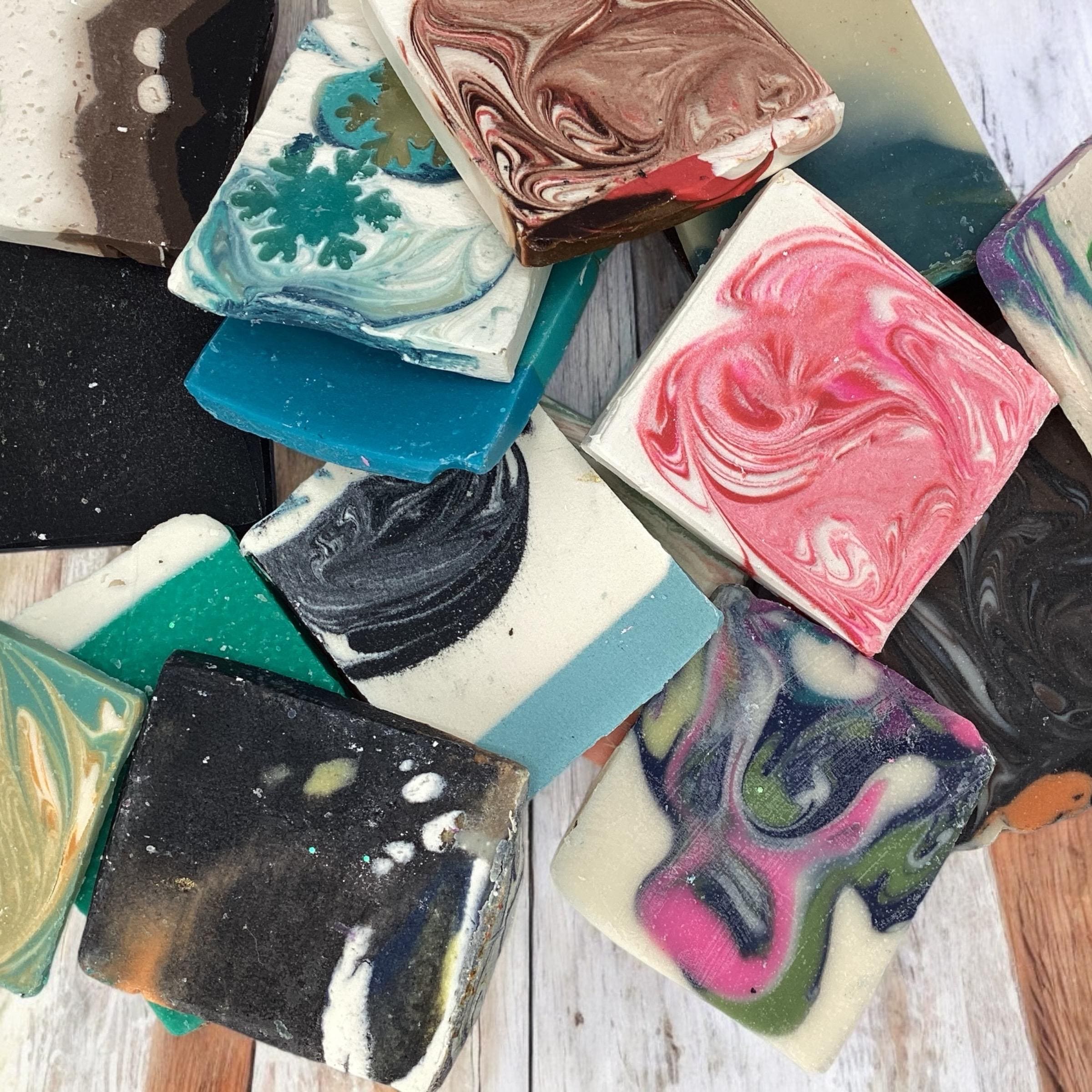 Soap Smorgasbord Bundle-Mixed Soap Slice Stacks, Variety Scented Soap Ends, Mixed Samples, Luxury Soap Gift Collection Set, Soap Lovers Gift