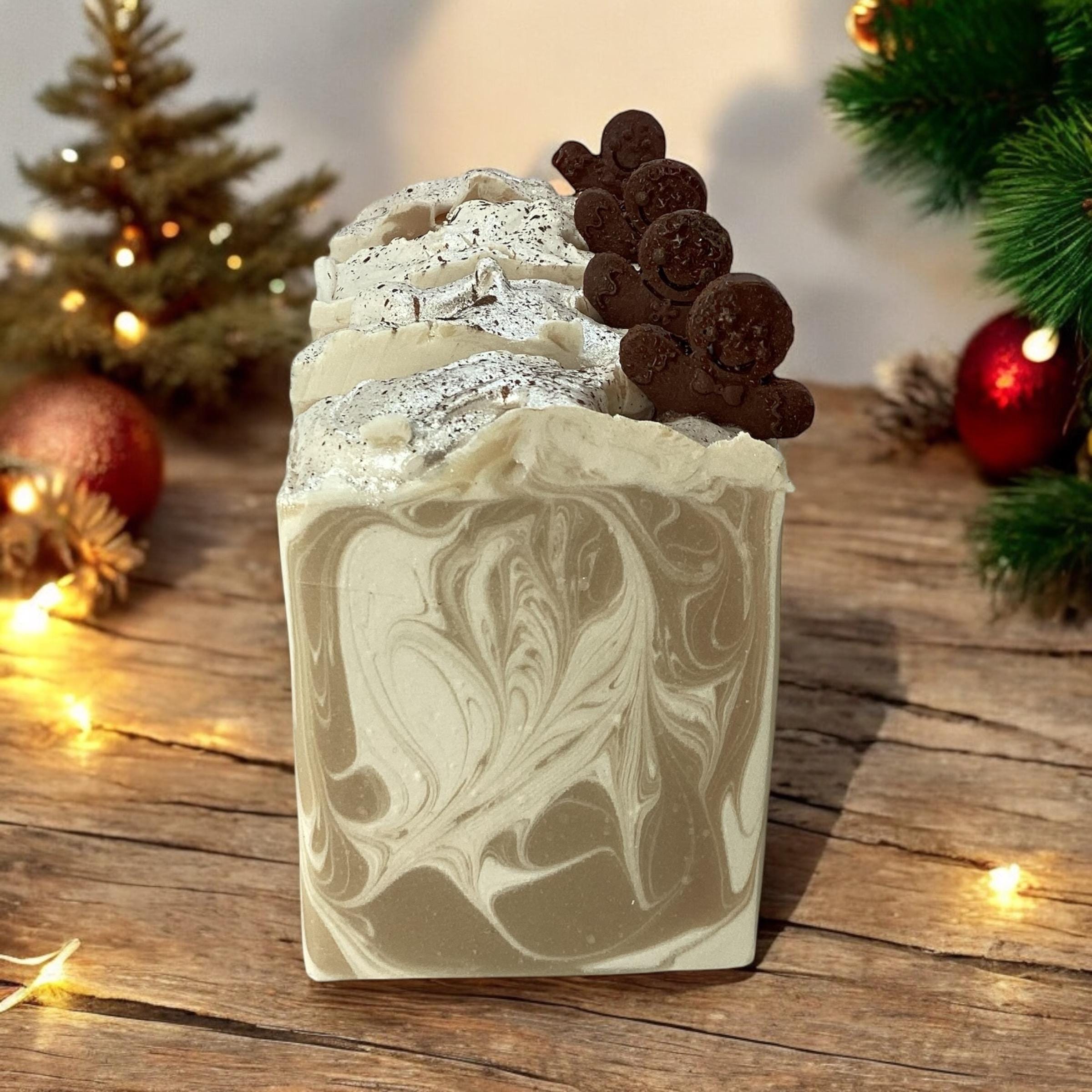 Kris Kringle's Cookie Soap-Christmas Cookie Inspired, Santa Claus Bar Soap, Cookie Scented, Gingy Man