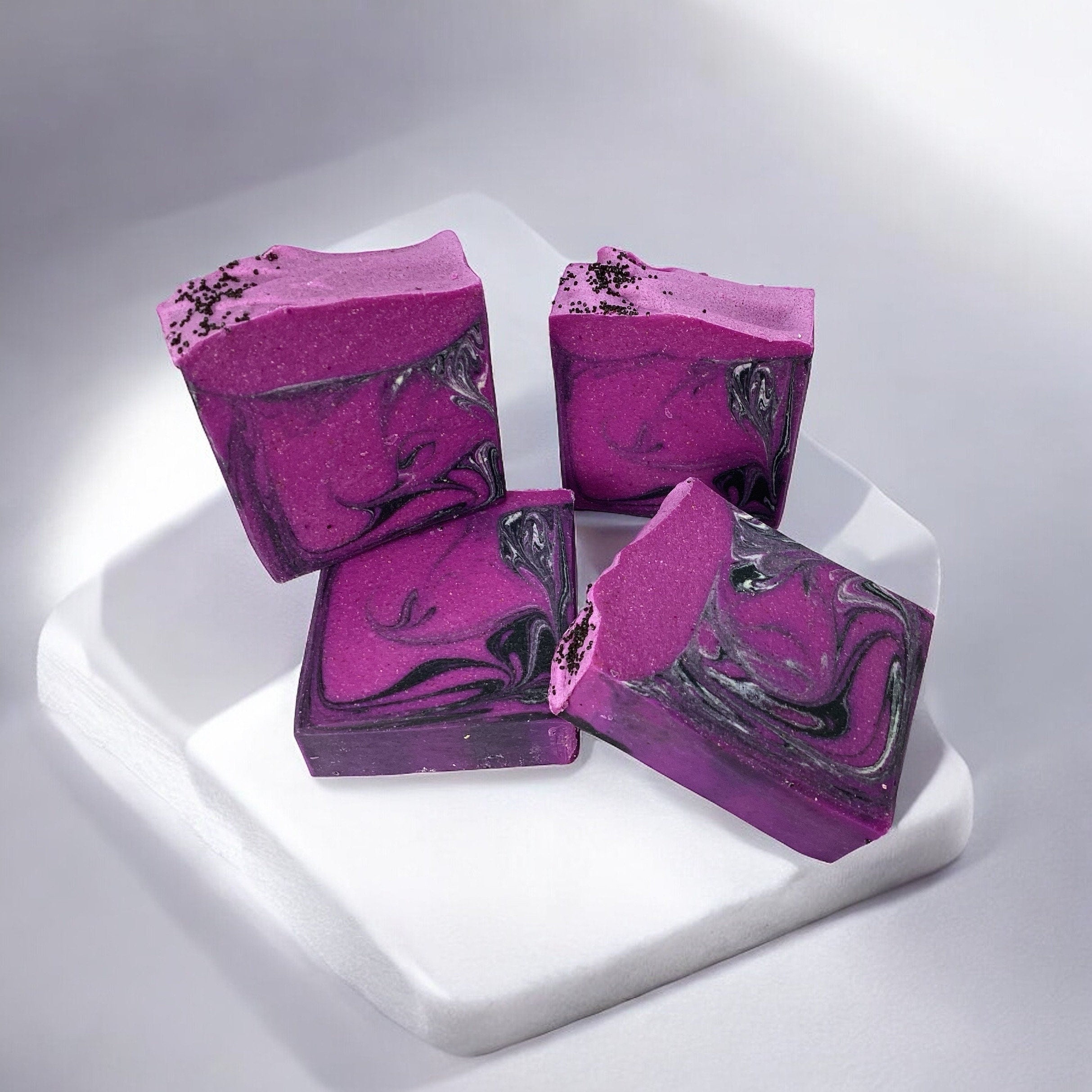 Berry Much A Big Deal Soap-Black Raspberry Vanilla Scented Bar Soap, Goth Glam Color