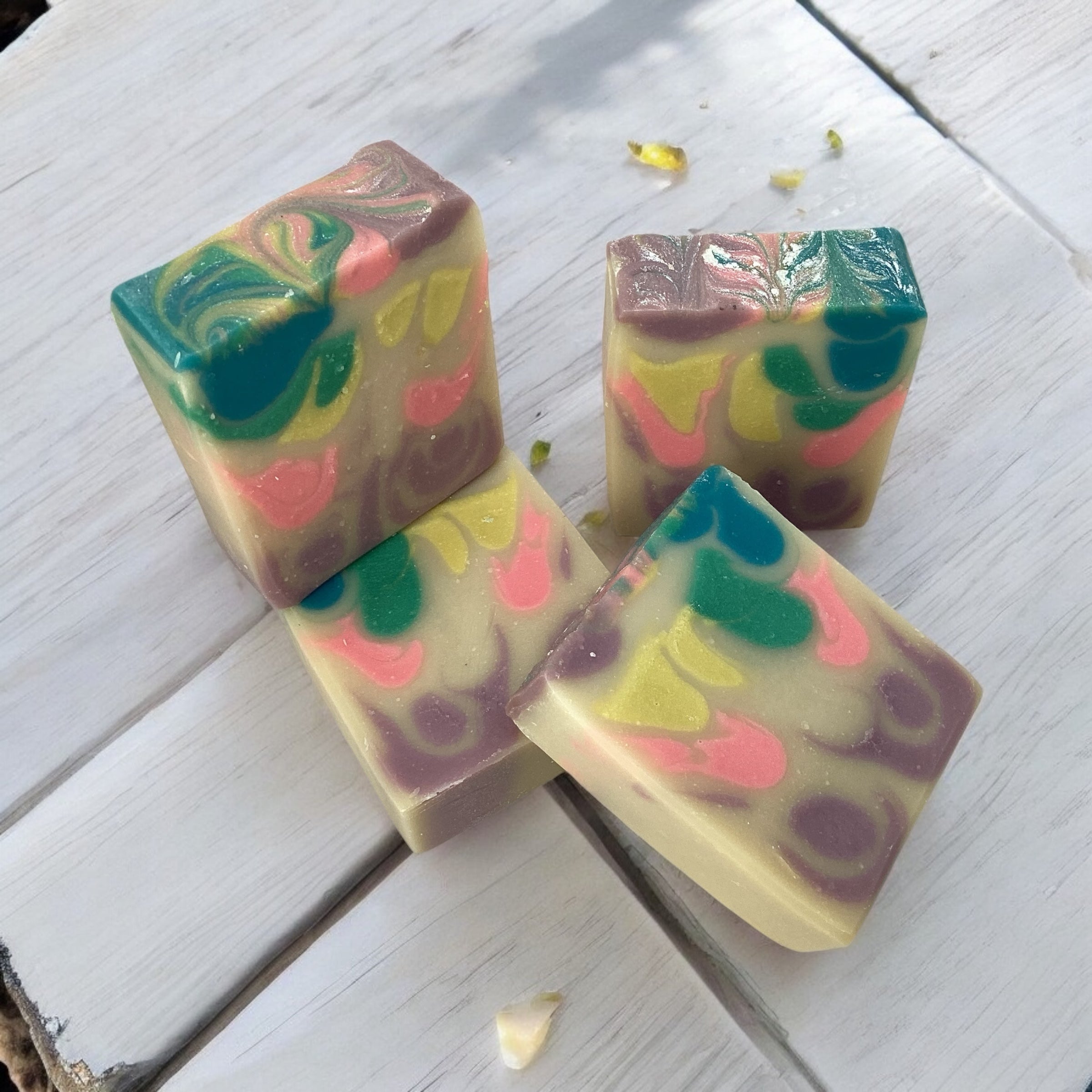 Rainbow Raindrops Soap-Easter Bar Soaps, Spring Inspired, Cottage Core Body Wash