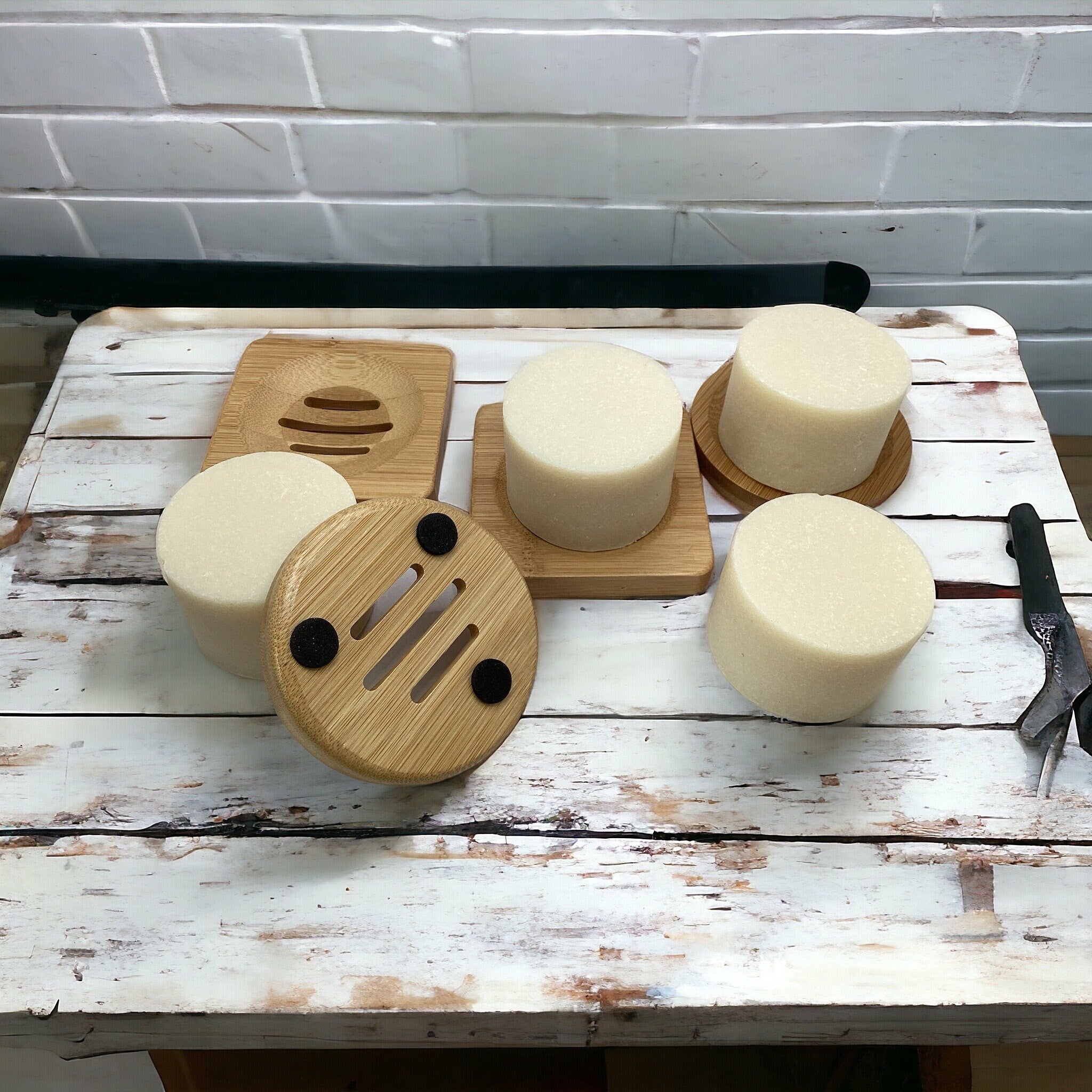 The Bare Bubble Solid Dish Bar Soap-Unscented Bundle-Kitchen + cleaning soap, dish soap, soap rack & brush, dish soap refills, zero waste