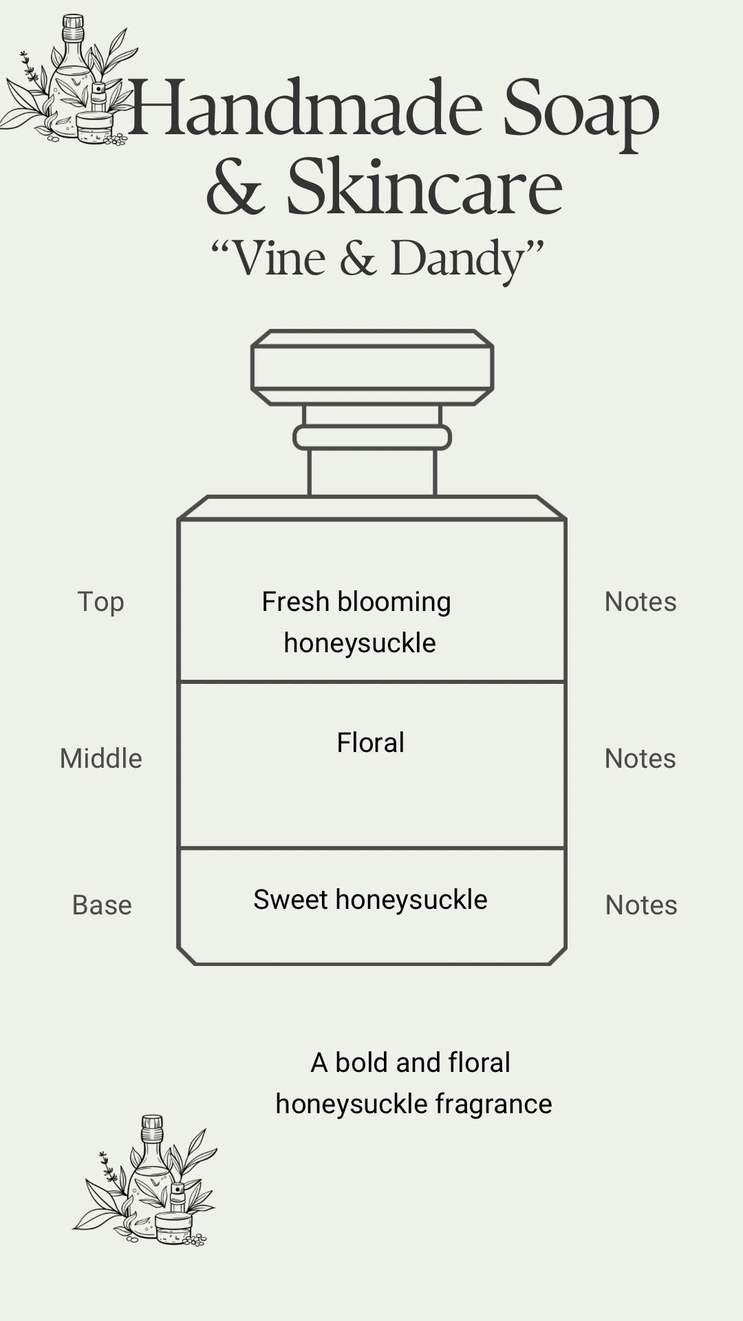 Vine & Dandy Soap-Honeysuckle Scented Soap, Floral Fragranced Bar Soap