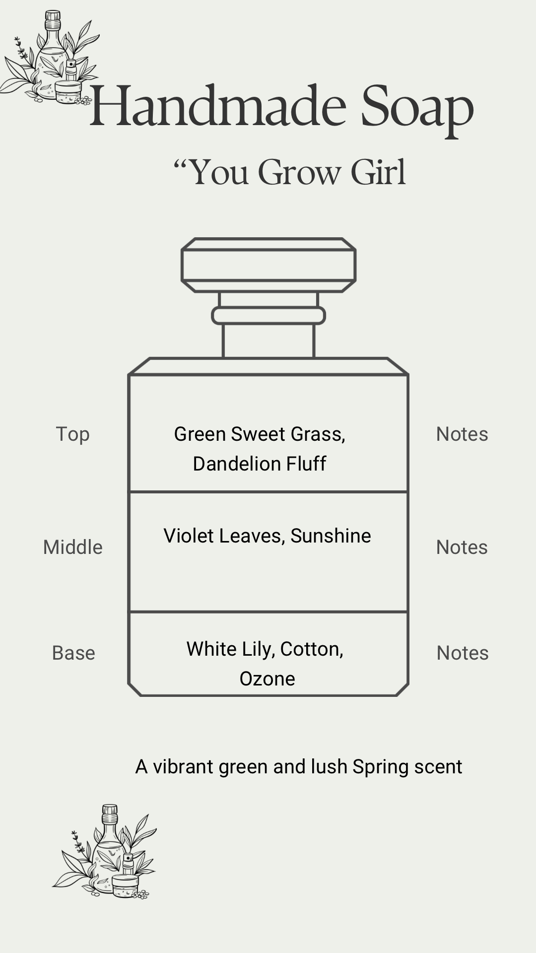 You Grow Girl Soap-Spring Aesthetic, Floral