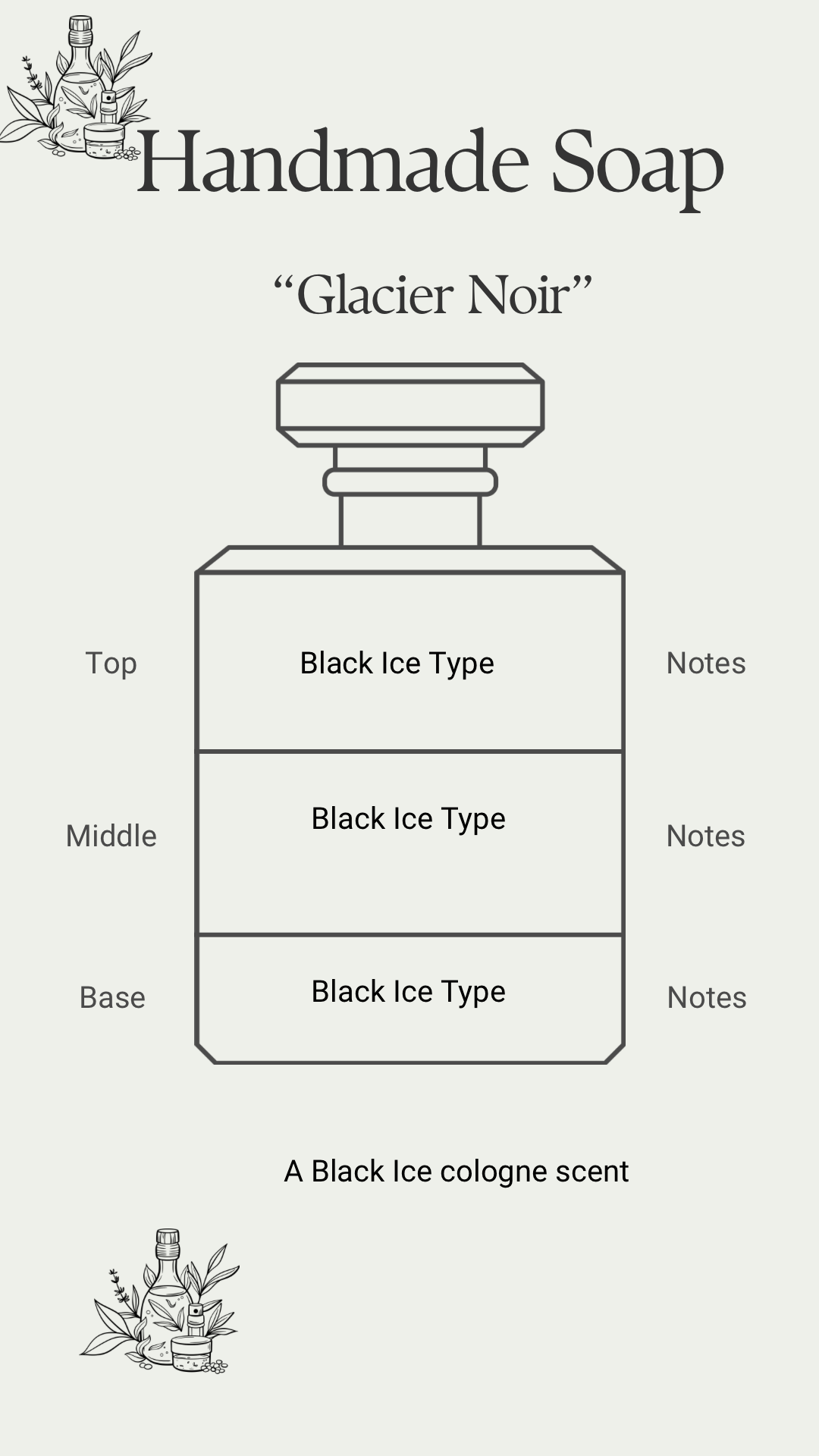 Glacier Noir Soap-Men's Black Ice Type Scented