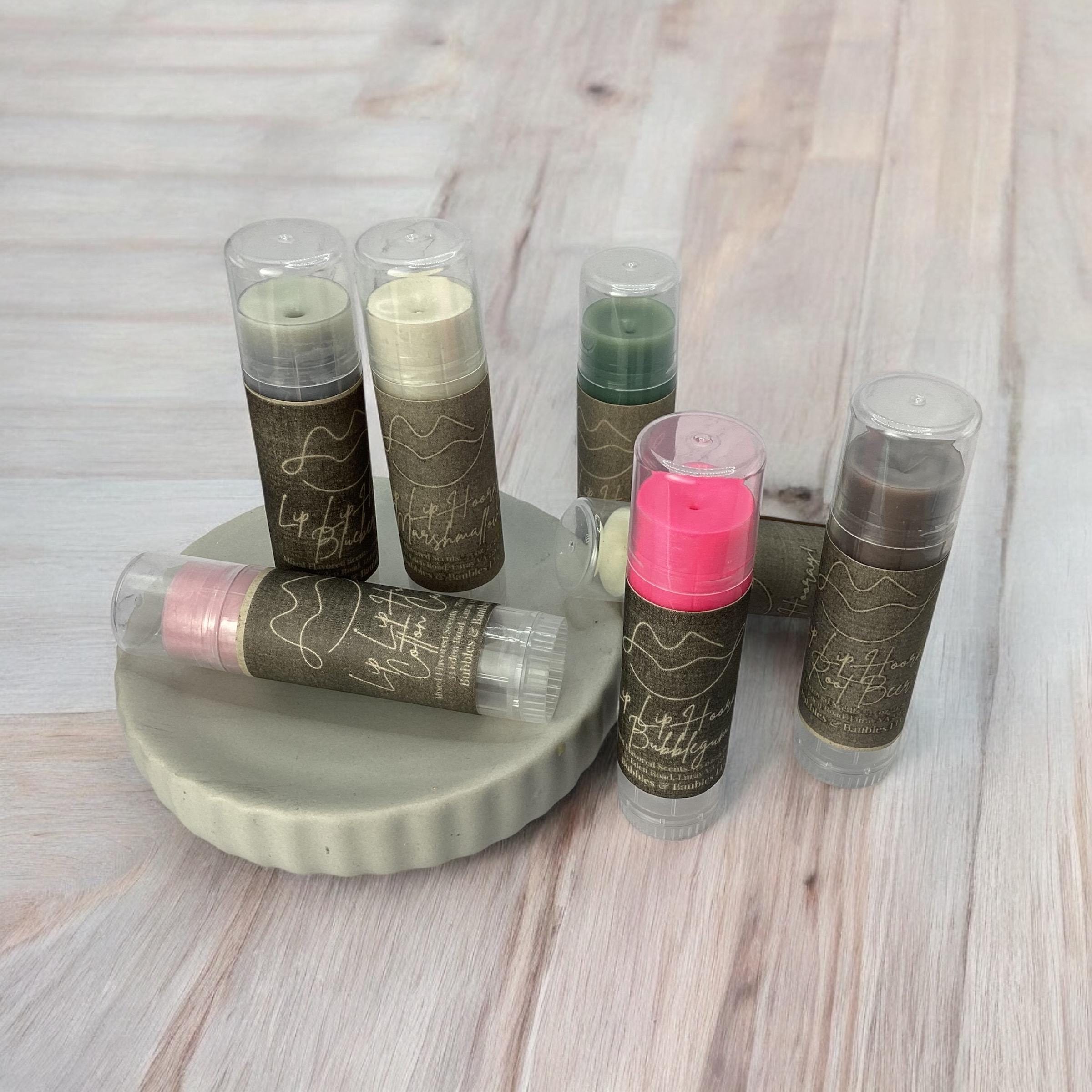 Lip Service Chapstick-Variety Mix Large Chap Sticks, Flavored Lip Balms, Organic Lip Butter, Fun Flavors, With Lanolin + Vitamin E + Beeswax