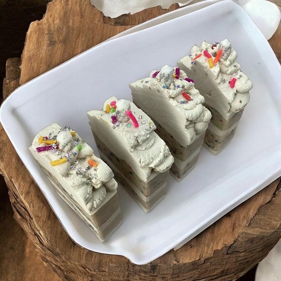Make A Wish Soap-Happy Birthday Bar Soap, Confetti Cake Body Wash, Birthday Bath Gift, Party Favor, Party Planning Gift, With Ice Cream