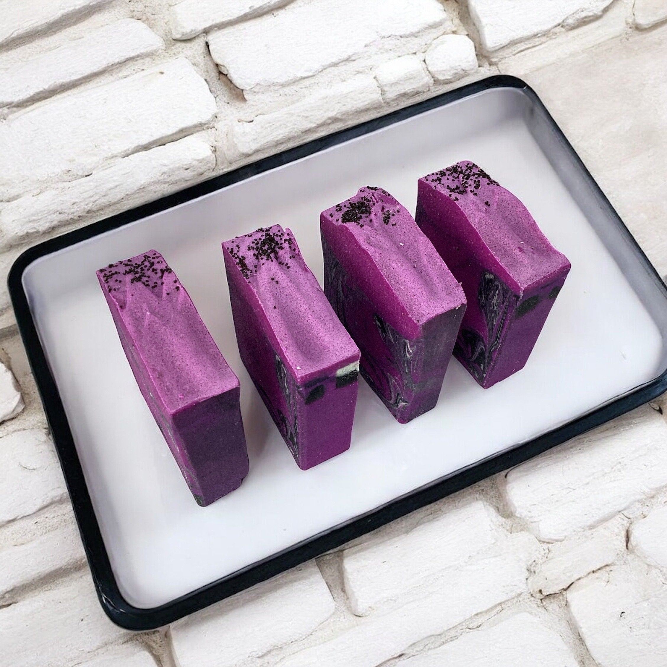 Berry Much A Big Deal Soap-Black Raspberry Vanilla Scented Bar Soap, Goth Glam Color