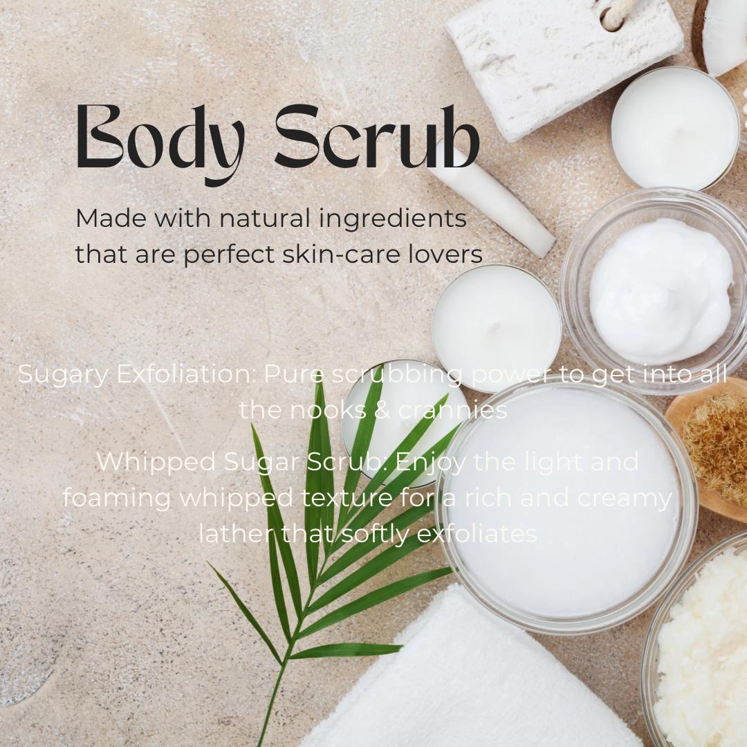 Coconut Me Crazy Sugar Scrub-Tropical Coconut Scented Body Scrub, Whipped + Exfoliating Foaming Sugar Scrub, With Vitamin E, Tropical Vibes