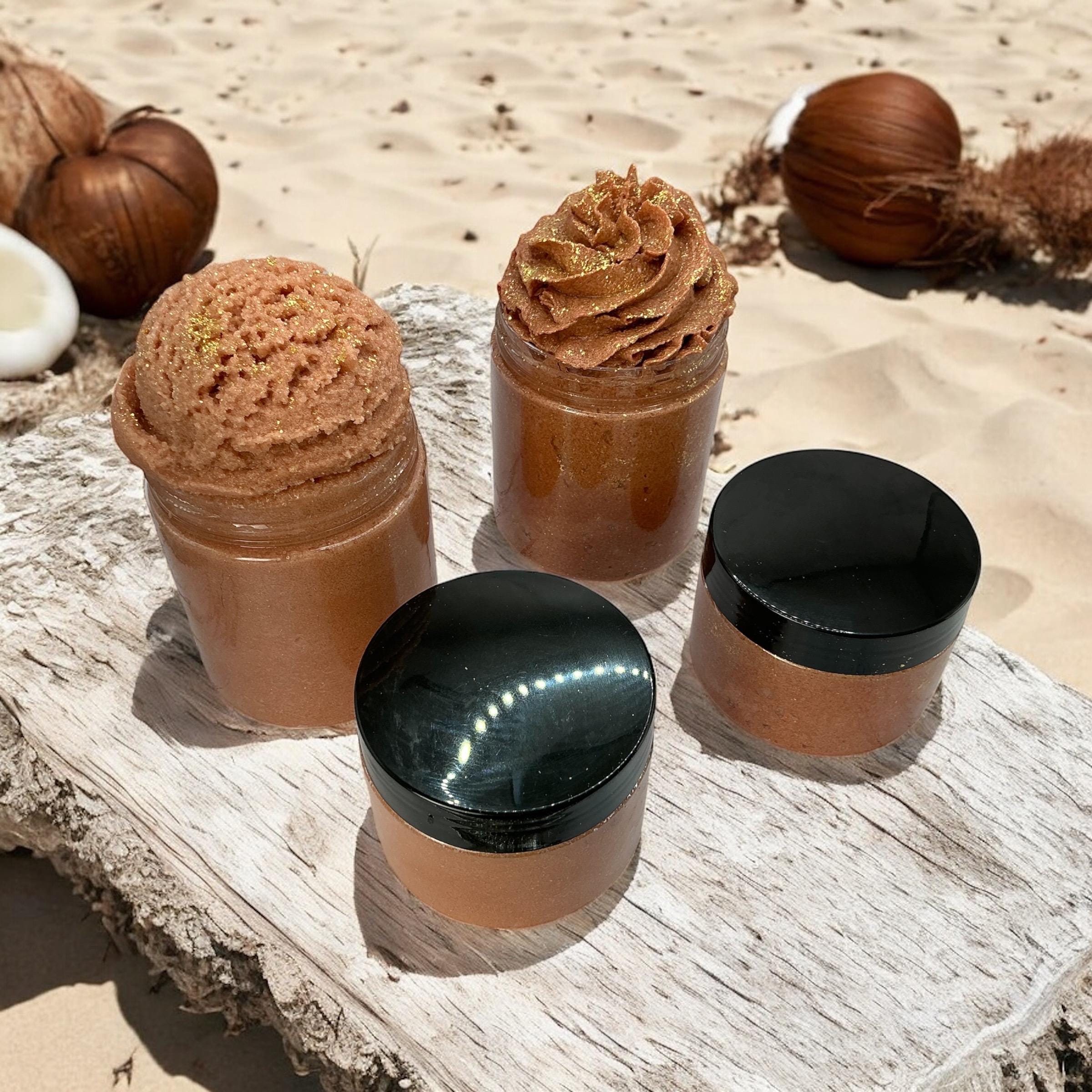 Coconut Me Crazy Sugar Scrub-Tropical Coconut Scented Body Scrub, Whipped + Exfoliating Foaming Sugar Scrub, With Vitamin E, Tropical Vibes